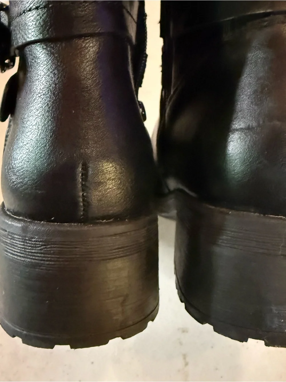 Dream Pairs Black Faux Leather Knee High Riding Boots - Size 6.5 Fur Lined